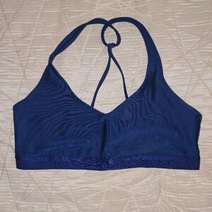 Under Armour Blue Sports Bra Women’s Medium Strappy Back Low Impact